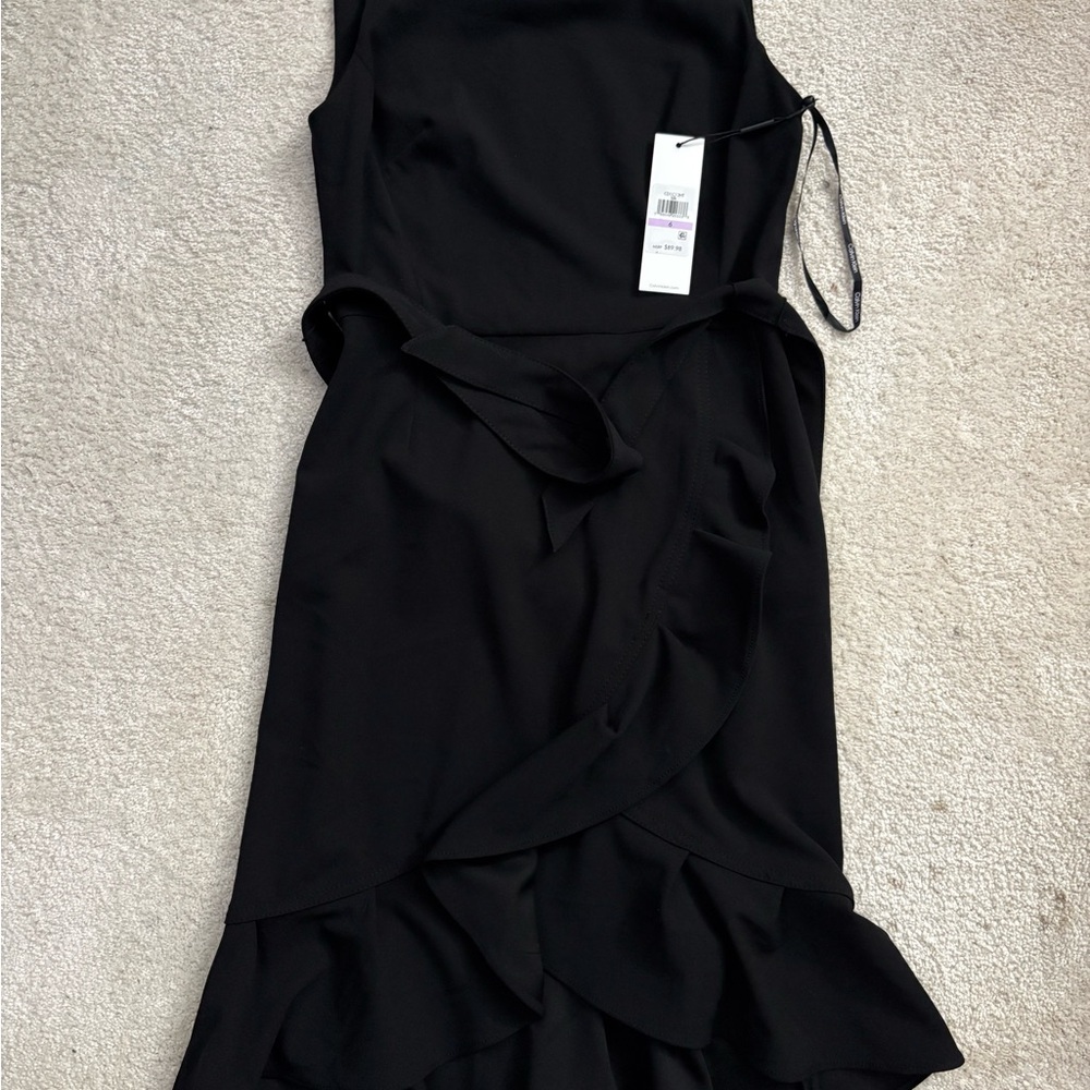 Calvin Klein Black Asymmetrical Dress